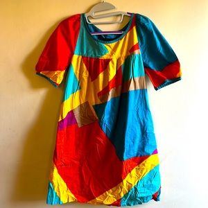Marc By Marc Jacobs Mini Dress Sz 6 Short Sleeve Multicolor
